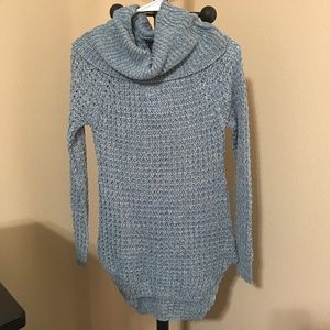 Rue21 Light Blue Waffle Turtleneck Tunic Sweater